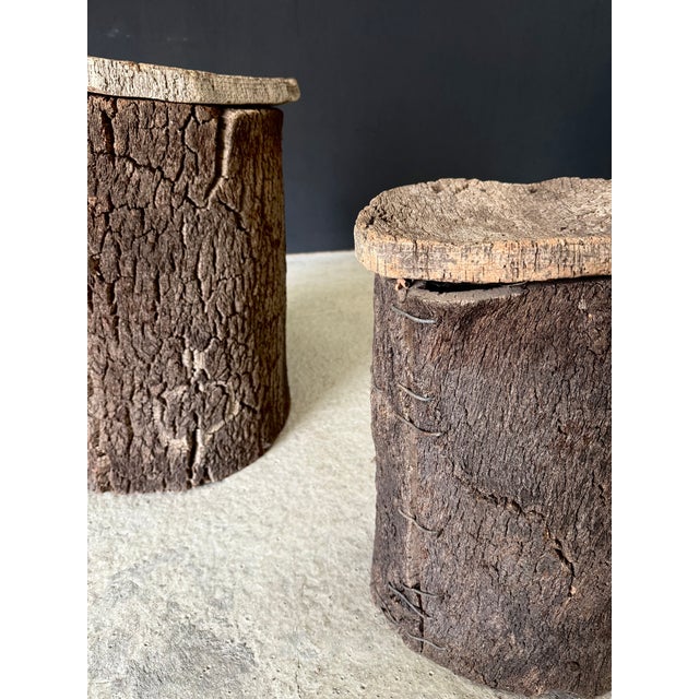 Antique Artisan Made Cork Side Tables, Portugal, 1890s, Set of 2 For Sale - Image 12 of 17