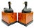 1930s Art Deco Ebonized Brass Duck Bookends on Burlwood Bases - a Pair For Sale