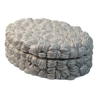 Textured Ceramic Decorative Box from Arteriors, 2010s For Sale