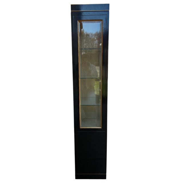 Vintage Asian Chinoiserie Drexel Hand Painted Breakfront Display China Cabinet Heritage Dynasty For Sale - Image 13 of 18