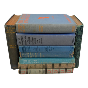 Group of 9 Assorted Antique Shades of Blue Books