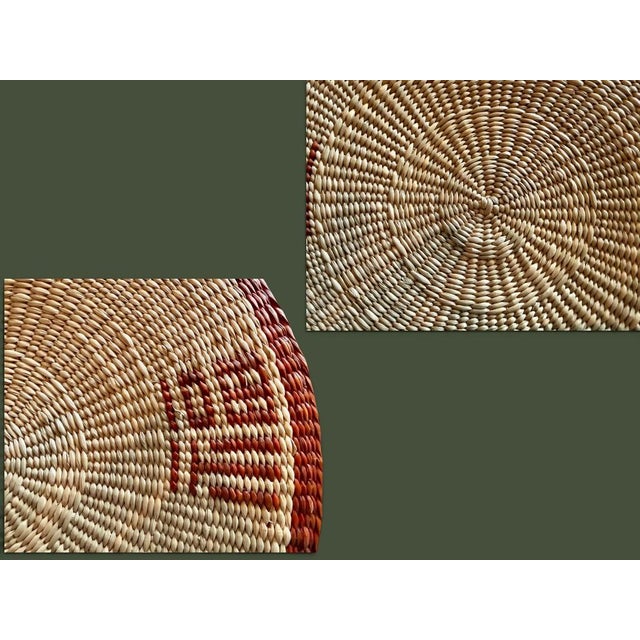 Vintage Woven Nesting Basket Set 3-Lidded Storage Boxes-Boho-Tribal-Southwest For Sale - Image 4 of 10