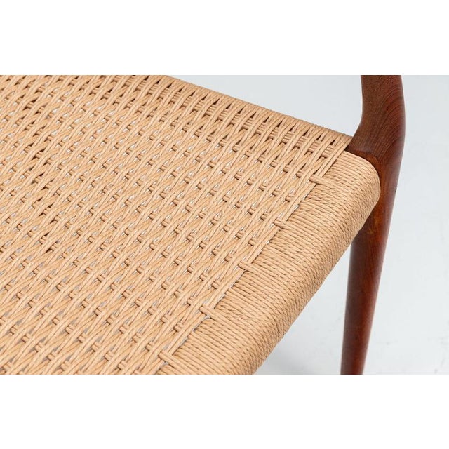 Model 66 Armchairs in Teak and Paper Cord by Niels Otto Moller, Denmark, 1970, Set of 4 For Sale - Image 13 of 15