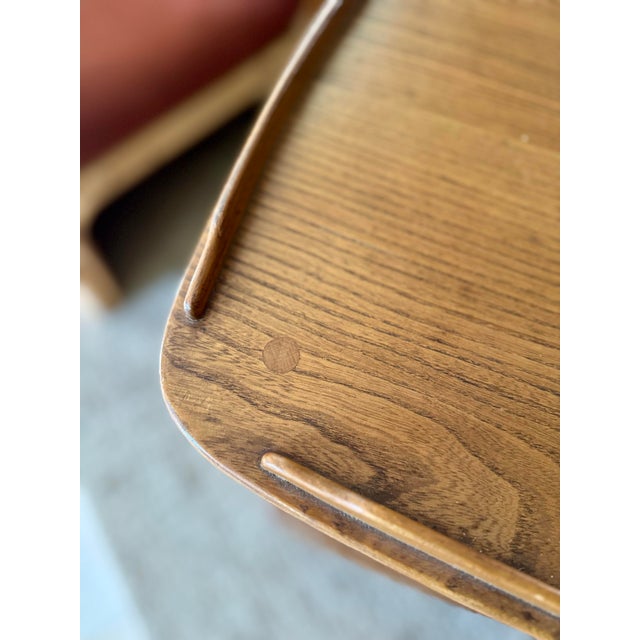 1960s Mid Century Modern Elm and Beech Bar Cart by Ercol & Designed by Lucian Ercolani, Attributed For Sale - Image 9 of 10