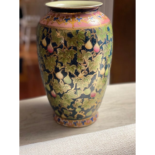 Mid Century Modern Chinese Moriage Vase For Sale - Image 4 of 10