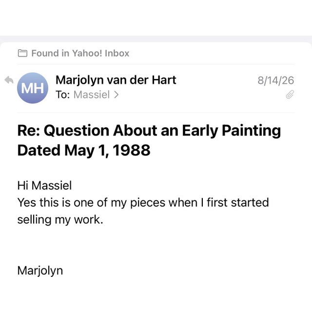Lavender Marjolyn Van Der Hart First-Year Impressionist Oil Painting, 1988 For Sale - Image 8 of 8