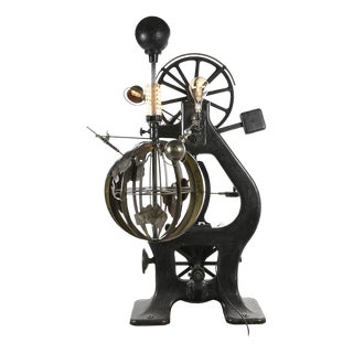 Large Map-World Sculpture, Steel Cast Iron For Sale