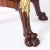 Antique English Leather Top Center Table With Lion Heads For Sale - Image 9 of 10