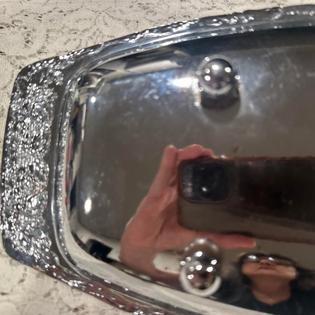 Silver Plated Bread Tray For Sale - Image 12 of 12