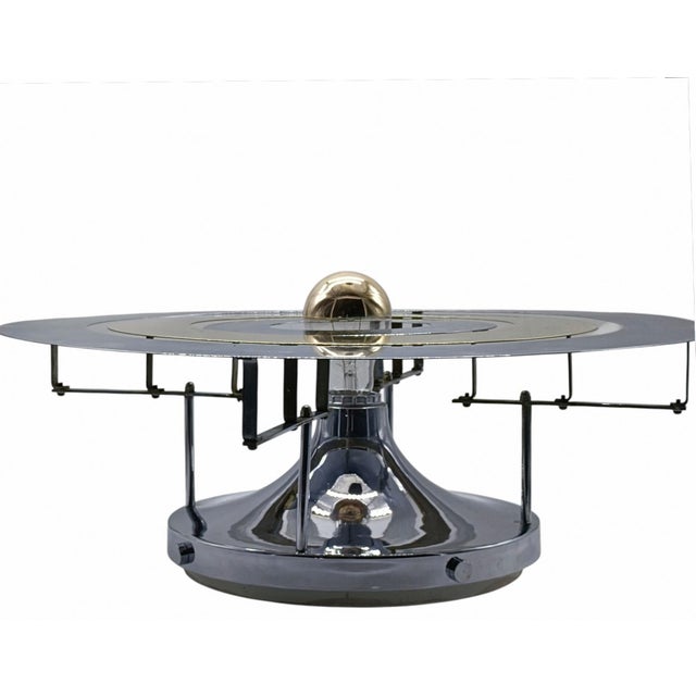 1970s Space Age Chrome and Brass Wall Lamp by Luci Milano, Italy, 1970s For Sale - Image 5 of 8