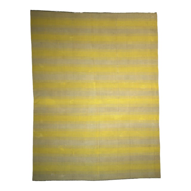 Vintage Dhurrie Rug With Stripes, From Rug & Kilim For Sale