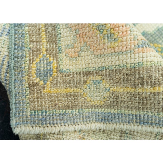 Blue Turkish Oushak Rug 2'10" x 4'4" #19546 For Sale - Image 8 of 8