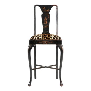 Chinoiserie Diminutive Tall Desk Chair, C1890-1910 For Sale