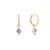 Metal 1.13 Ct Teardrop Tanzanite & Diamond Hoop Drop Earrings - a Pair For Sale - Image 7 of 11