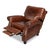 English Club Leather Recliner in Chestnut Brown For Sale In Raleigh - Image 6 of 11
