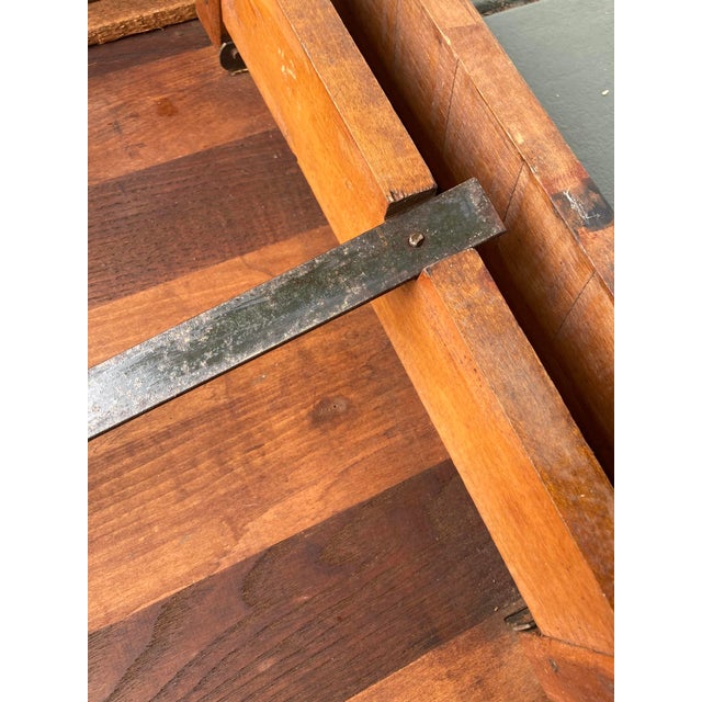 Antique Folding 19th C. Wooden Camp or Gaming Table For Sale - Image 18 of 18