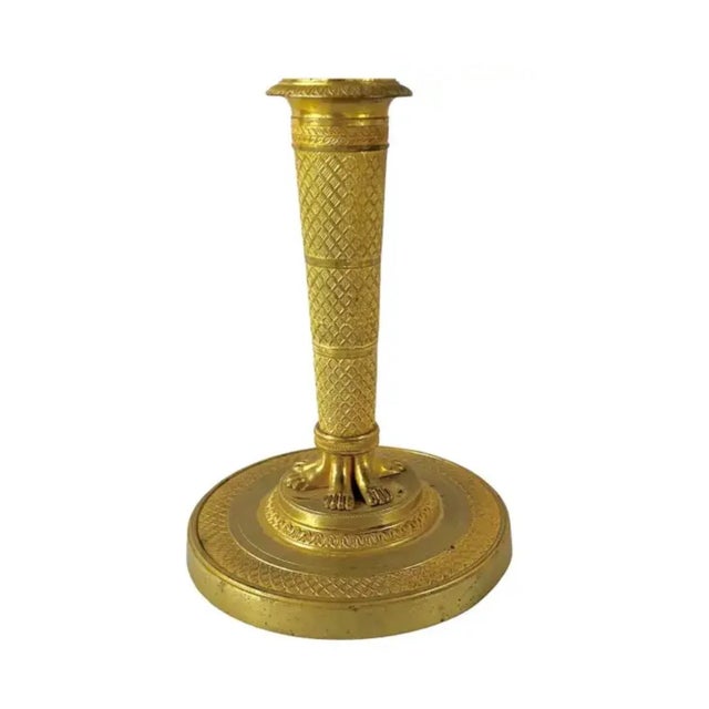 Traditional French Empire Doré Bronze Candlesticks, a Pair For Sale - Image 3 of 13