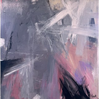 Abstract Painting by Jim Hudek "White Noise" For Sale