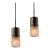 Pair of 1960s Chrome Metal and Bubble Glass Pendants by Helena Tynell For Sale