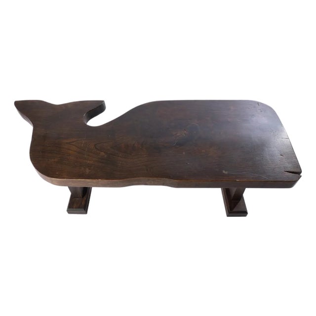 Vintage Pine Whale Shaped Coffee Table-a Whale of a Table For Sale