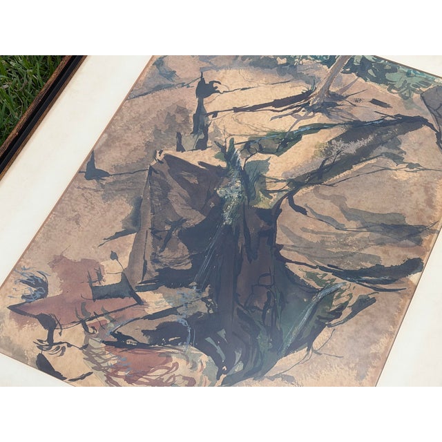 Brown John McClelland Abstract Landscape Painting For Sale - Image 8 of 12