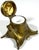 Art Nouveau Jennings Bros. Ormolu Inkwell with Milk Glass Insert For Sale - Image 6 of 10