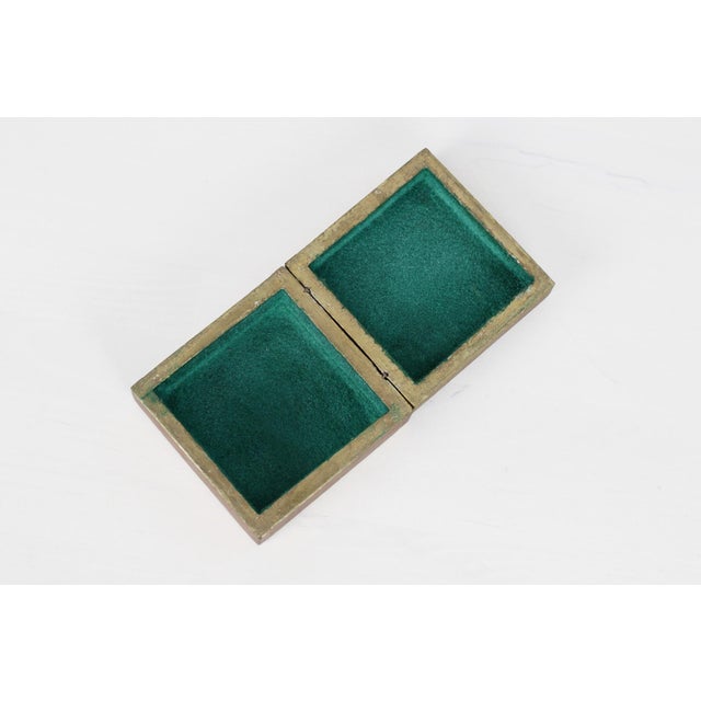 Gold 1960's Italian Florentine Gilt Wood Trinket Box With Marble Lid Inset For Sale - Image 8 of 11