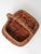 Vintage Woven Willow Basket With Wrapped Arched Handle For Sale - Image 11 of 14