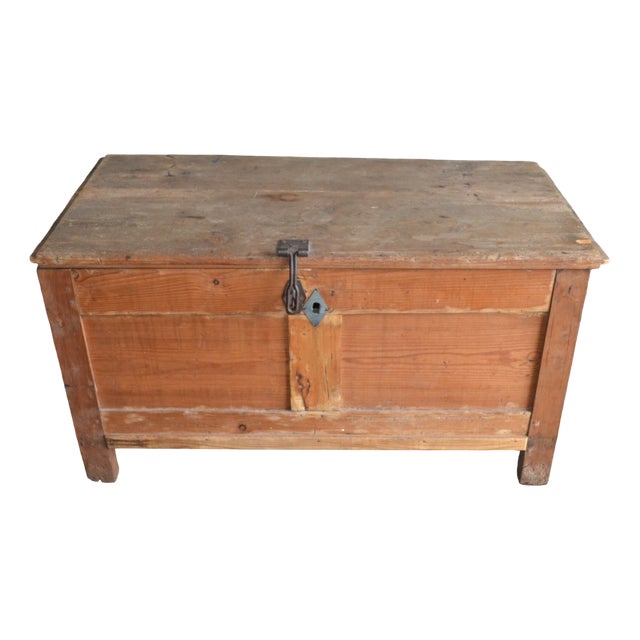 Antique Pine Blanket Chest For Sale
