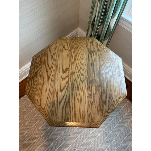 Jasper Furniture Craft Table - Arts & Crafts Octagonal Oak Side Table - Michael S Smith For Sale - Image 12 of 16