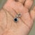 1.14ct Cushion Cut Natural Blue Sapphire Diamond Halo Pendant in 14k White Gold For Sale In New York - Image 6 of 16