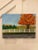 Late 20th Century Original Landscape Painting of an Autumn Maple Tree and White Picket Fence For Sale - Image 4 of 5