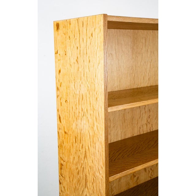 1960s Mid Century Danish Modern Cabinet Display 2 Doors Henning Kjernulf Oak Shelving For Sale - Image 12 of 12