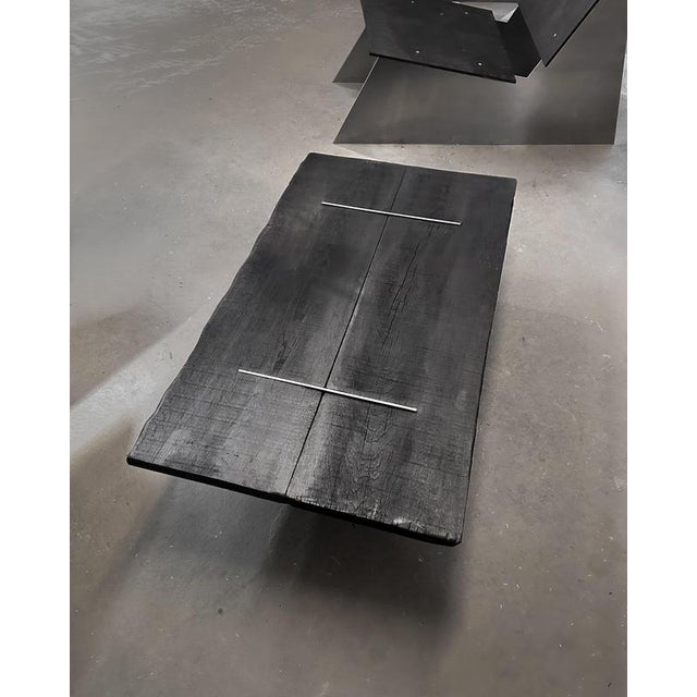 Limited Edition Yakisugi Burnt Wood Coffee Table by Case Studios For Sale - Image 6 of 8