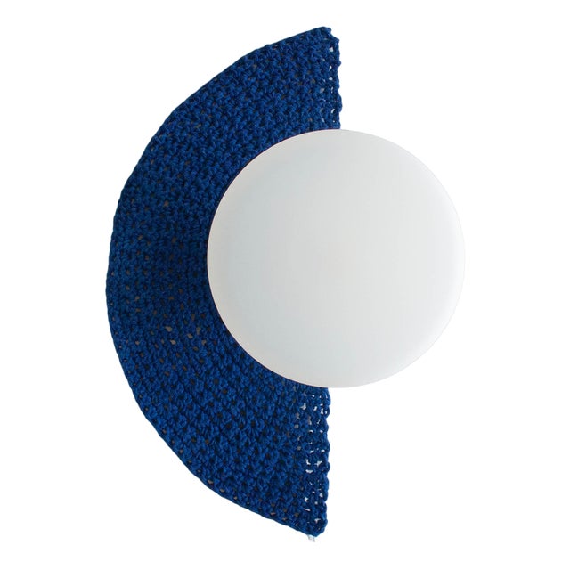 Handmade Crochet Wall Lamp by Com Raiz For Sale