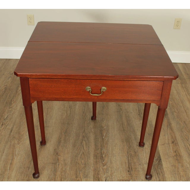 Marquart Reproductions Custom Mahogany Queen Anne Game Table For Sale - Image 11 of 13