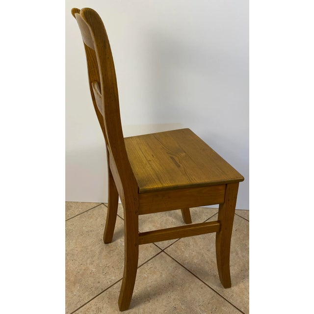 Mid 20th Century Country French Provincial Style Wooden Dining Chairs, Set of 5 For Sale - Image 5 of 8