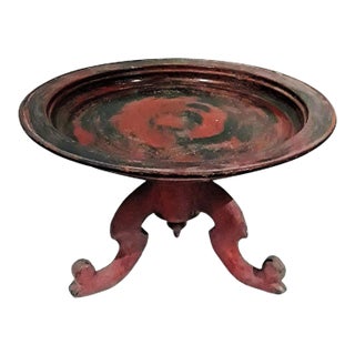 Lacquered Pedestal Server, Late 19th Century For Sale