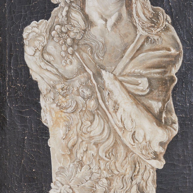 Vintage French Oil on Canvas Painting of a Classical Caryatid No. 02 For Sale - Image 4 of 10