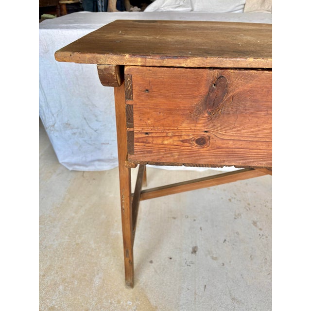 Late 19th Century 19th Century Spanish Pine One Drawer Side Table For Sale - Image 5 of 12