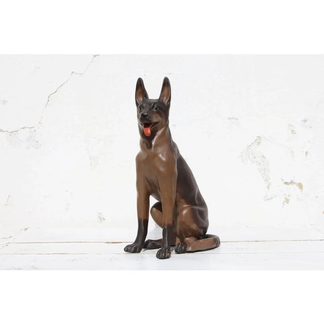 1940s German Shepherd Earthenware Figurine, Portuguese For Sale - Image 13 of 13