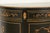 Imperial Furniture Grand Rapids French Regency Chinoiserie Black Lacquered Hand Painted Demilune Cabinet, Circa 1940s For Sale - Image 10 of 16