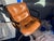 Vintage Charles Pollock for Knoll Brown Leather Desk Chair For Sale - Image 15 of 18