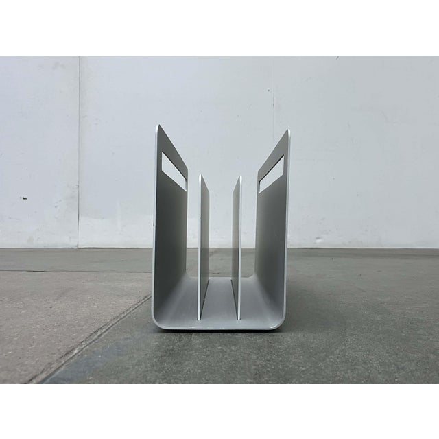 Contemporary Minimalist Aluminum Magazine Rack by Norman Foster for Helit, Germany, 1990s For Sale - Image 3 of 18