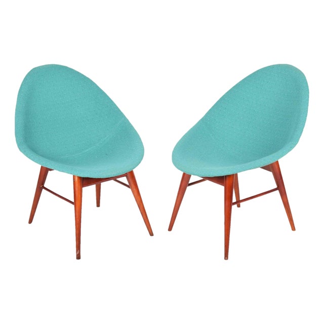 Mid-Century Chairs, Czechoslovakia, 1960, Set of 2 For Sale