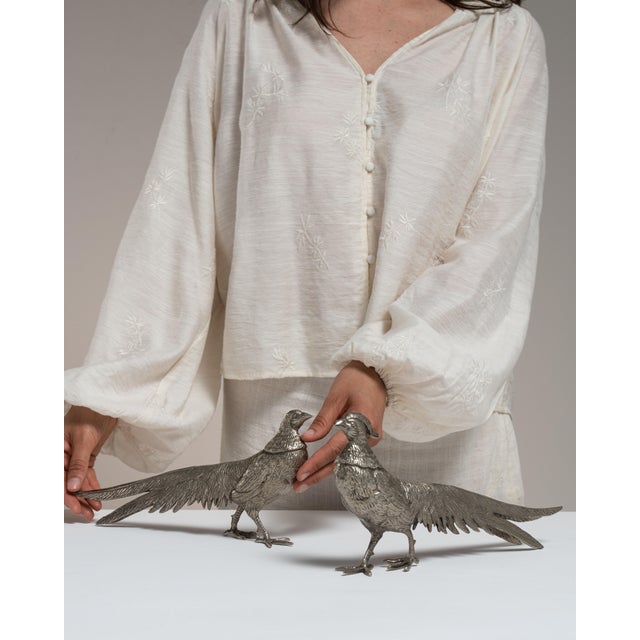 This mid 20th century sculpture from France is finished in silver, worked in metal. Its form follows honest, well-...