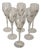 Belle Epoque Champagne Flutes from Perrier-Jouët, 1960s, Set of 6 For Sale