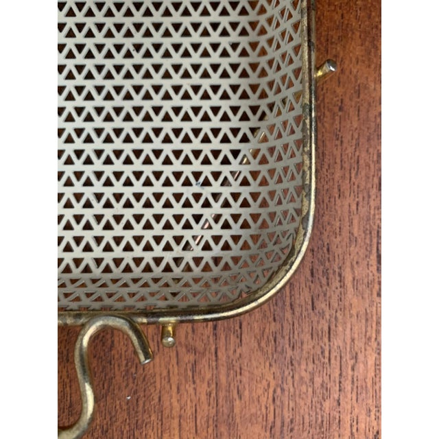Cream Small Mid-Century Perforated Tablet For Sale - Image 8 of 18