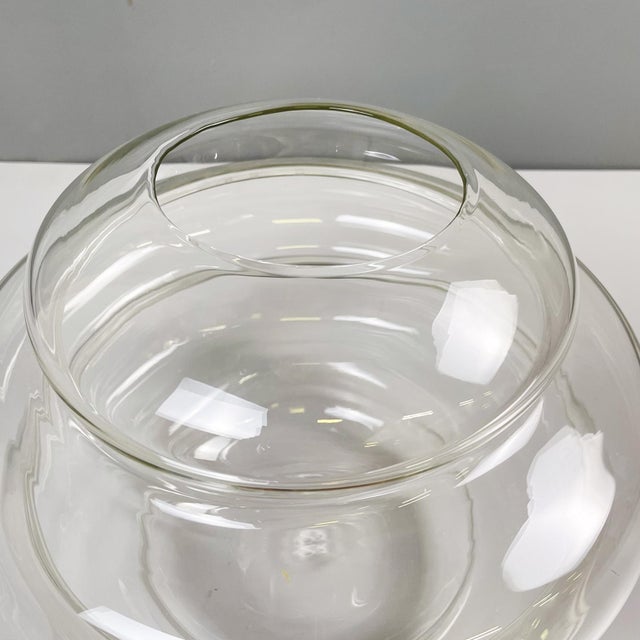 Modern Italian Glass Vase with Round Shape by Roberto Faccioli, 1990s For Sale - Image 4 of 10