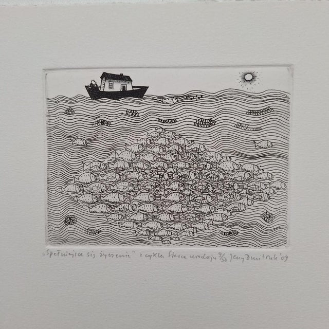 2000 - 2009 Jerzy Dmitruk, The Wish Coming True (The Sower of Harvest), 2009, Etching For Sale - Image 5 of 7